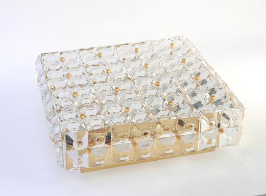 Large Faceted Crystal Flush Mount Light Fixture from Kinkeldey, Germany, 1970s-UGR-1085753