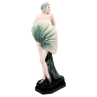 Large Fan Lady Figurine by Stephan Dacon, 1930-EMT-1750669