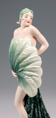 Large Fan Lady Figurine by Stephan Dacon, 1930-EMT-1750669