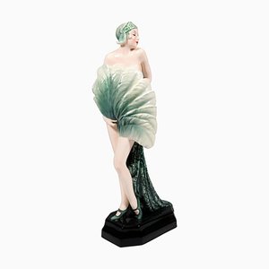 Large Fan Lady Figurine by Stephan Dacon, 1930-EMT-1750669