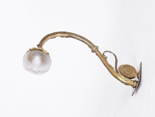 Large Fire-Gowned Wall Lamp, 1900s-TW-1411008