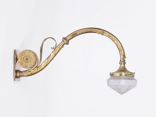 Large Fire-Gowned Wall Lamp, 1900s-TW-1411008