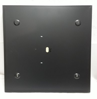 Large Flat Square Ceiling Lamp with Black Metal Mount from AEG, 1970s-HOI-774298