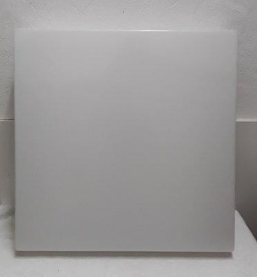 Large Flat Square Ceiling Lamp with White Plastic Mounting from AEG, 1970s-HOI-774313