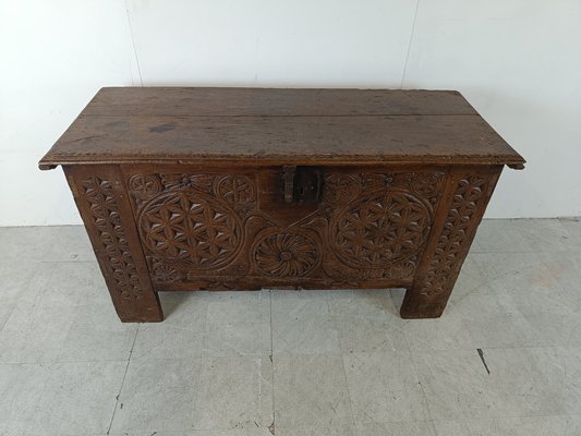 Large Flemish Oak Chest, 1700-IRH-1819290