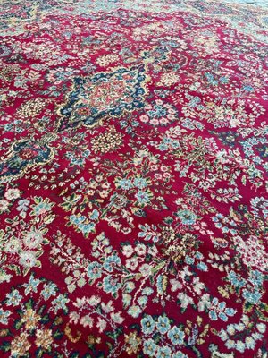 Large Floral Kirman Style Rug, 1930s-YMM-1801605