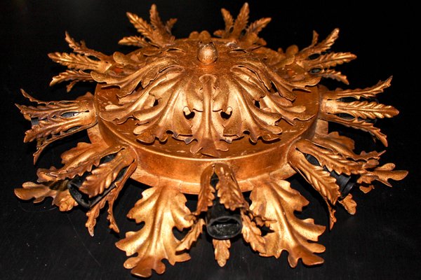 Large Florentine Chandelier attributed to Banci Firenze, Italy, 1960s-ZA-1426129