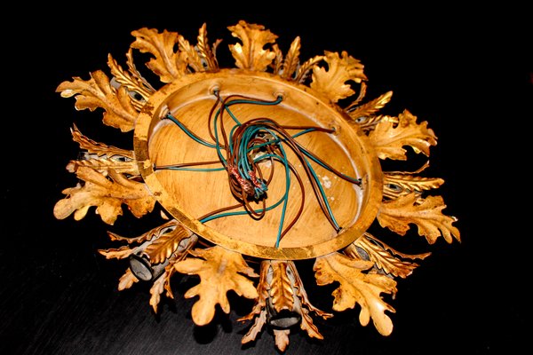 Large Florentine Chandelier attributed to Banci Firenze, Italy, 1960s-ZA-1426129