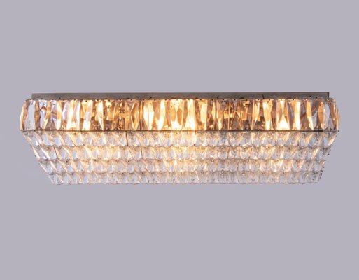 Large Flush Mount Chandelier in Crystal & Nickel from Lobmeyr / Bakalowits & Sons-DEK-932657