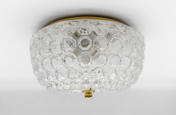 Large Flush Mount Lamp in Glass by Limburg, Gerrmany, 1960s-KQB-1812926