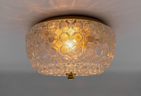 Large Flush Mount Lamp in Glass by Limburg, Gerrmany, 1960s-KQB-1812926