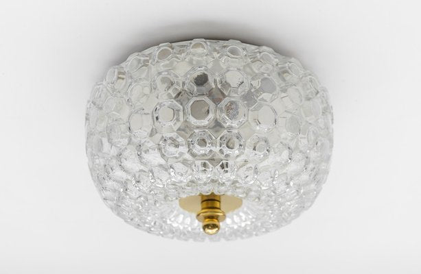 Large Flush Mount Lamp in Glass by Limburg, Gerrmany, 1960s-KQB-1812926