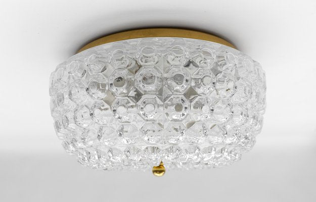 Large Flush Mount Lamp in Glass from Limburg, Germany, 1960s-KQB-1812927