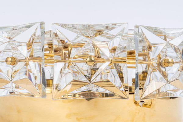 Large Flushmount Faceted Crystal Light Fixture from Kinkeldey, Germany, 1970s-UGR-1095628