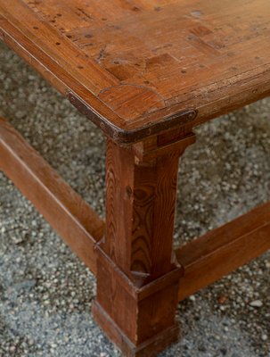 Large Former Billiard Table with Rustic Extensions in Wood, 1800s-RAQ-2033399