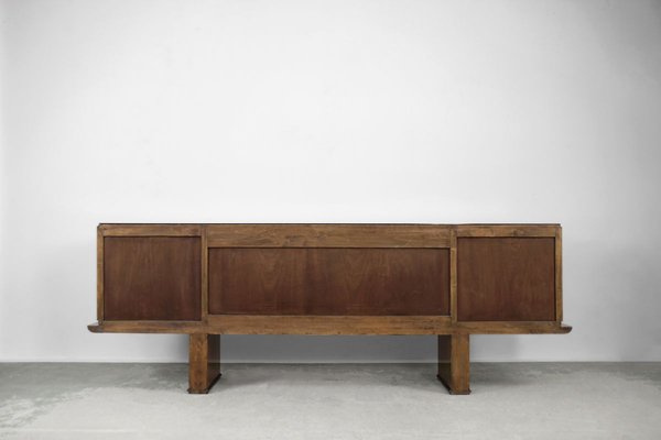 Large French Art Deco Walnut Buffet, 1920s-ZAA-909010