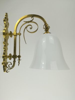 Large French Brass Wall Lamp, 1920s-KDB-1305358