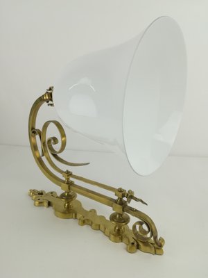 Large French Brass Wall Lamp, 1920s-KDB-1305358