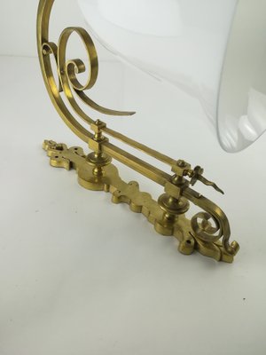 Large French Brass Wall Lamp, 1920s-KDB-1305358