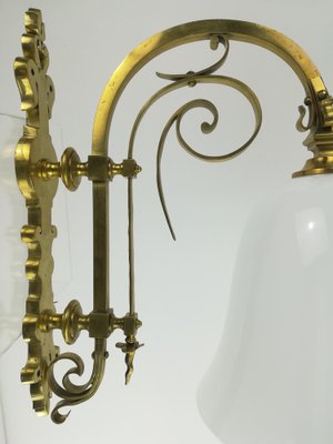 Large French Brass Wall Lamp, 1920s-KDB-1305358