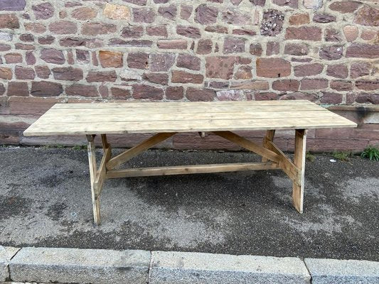 Large French Country Farm Table, 1960s-GQM-1737338