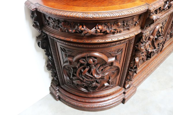 Large French Hunt Cabinet in Oak attributed to Alexander Roux, 1870s-WIP-1735247