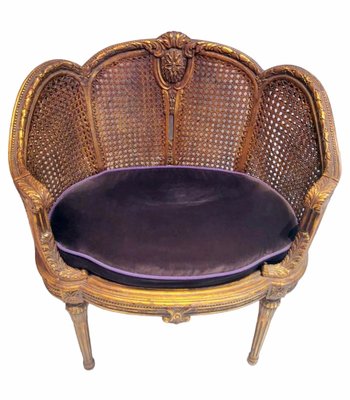 Large French Louis XVI Style Chair in Vienna Straw, 1950-QRS-1788444