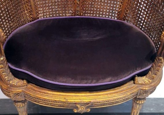 Large French Louis XVI Style Chair in Vienna Straw, 1950-QRS-1788444