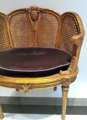 Large French Louis XVI Style Chair in Vienna Straw, 1950-QRS-1788444