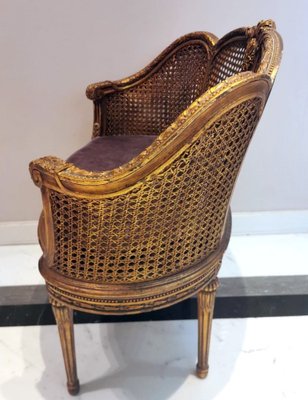 Large French Louis XVI Style Chair in Vienna Straw, 1950-QRS-1788444