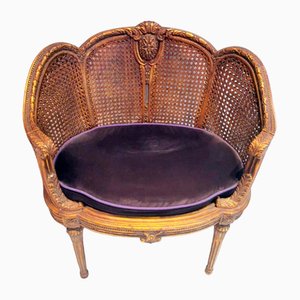 Large French Louis XVI Style Chair in Vienna Straw, 1950-QRS-1788444