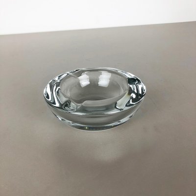 Large French Lucid Crystal Glass Shell Bowl Ashtray from Art Vannes, France, 1970s-QZ-1110843