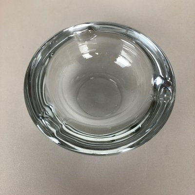 Large French Lucid Crystal Glass Shell Bowl Ashtray from Art Vannes, France, 1970s-QZ-1110843