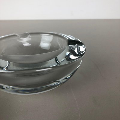 Large French Lucid Crystal Glass Shell Bowl Ashtray from Art Vannes, France, 1970s-QZ-1110843