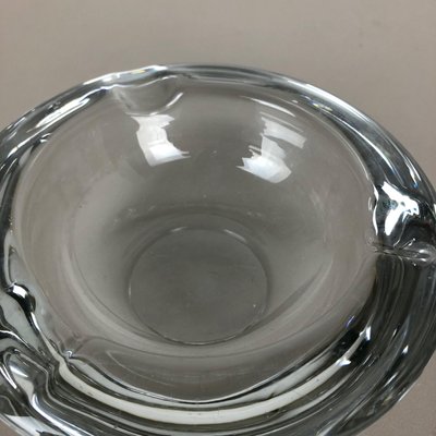 Large French Lucid Crystal Glass Shell Bowl Ashtray from Art Vannes, France, 1970s-QZ-1110843