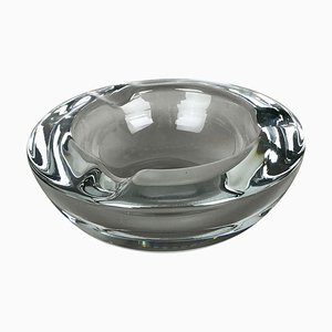 Large French Lucid Crystal Glass Shell Bowl Ashtray from Art Vannes, France, 1970s-QZ-1110843