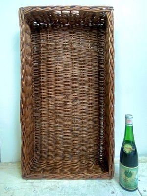 Large French Wicker Bakery Basket, 1950s-WZZ-1264284