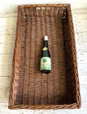 Large French Wicker Bakery Basket, 1950s-WZZ-1264284