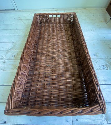 Large French Wicker Bakery Basket, 1950s-WZZ-1264284