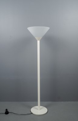 Large Futuristic German Mouth-Blown Frosted Glass Floor Lamp from Limburg, 1960s-VLO-1167869