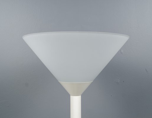 Large Futuristic German Mouth-Blown Frosted Glass Floor Lamp from Limburg, 1960s-VLO-1167869