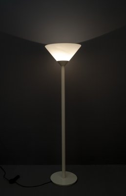 Large Futuristic German Mouth-Blown Frosted Glass Floor Lamp from Limburg, 1960s-VLO-1167869