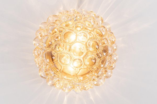 Large German Amber Sconce in Bubble Glass by Helena Tynell, 1960s-UGR-1372741