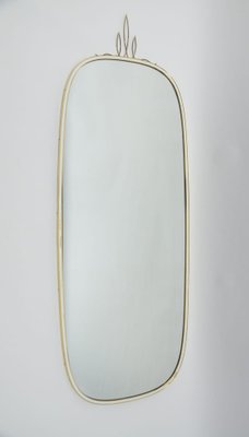 Large German Brass Wall Mirrors from Gebrüder Schöninger, Munich, 1950s, Set of 2-KQB-1279826