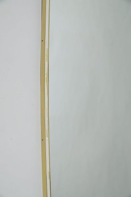 Large German Brass Wall Mirrors from Gebrüder Schöninger, Munich, 1950s, Set of 2-KQB-1279826