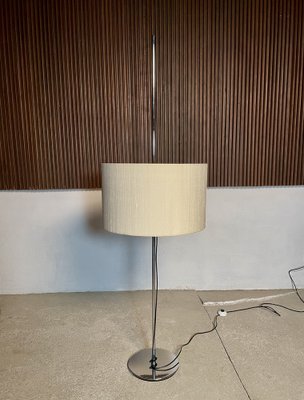 Large German Chromed Floor Lamp with Adjustable Lampshade from Staff, 1960s-JP-1259288