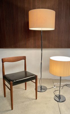 Large German Chromed Floor Lamp with Adjustable Lampshade from Staff, 1960s-JP-1259288