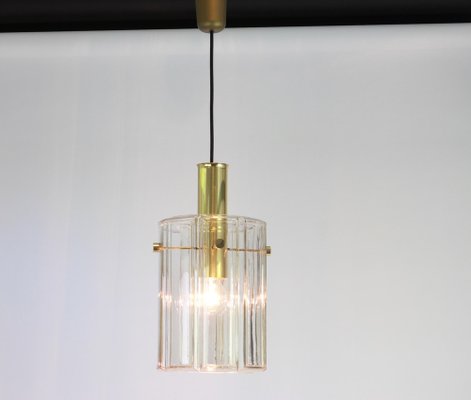 Large German Cylindrical Glass Lantern Pendant from Limburg, 1960s-UGR-1086094