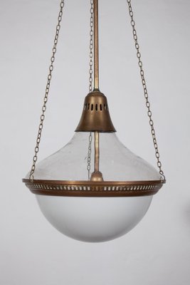 Large German Glass and Opaline Pendant, 1908-KL-1409882