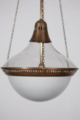 Large German Glass and Opaline Pendant, 1908-KL-1409882